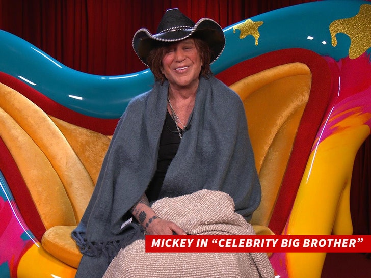 mickey rourke in Celebrity Big Brother shutterstock